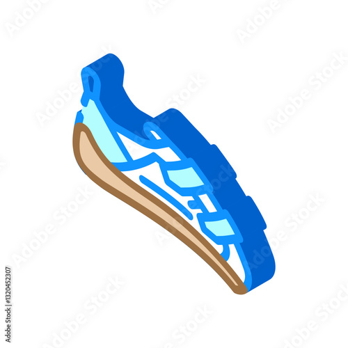 climbing shoes footwear tourism isometric icon vector illustration