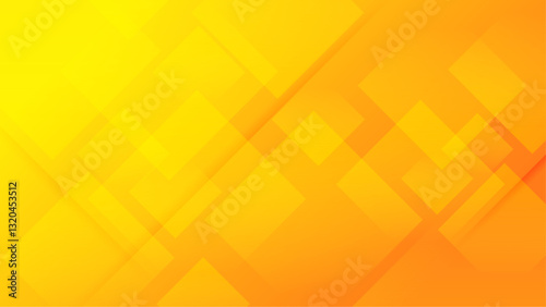 yellow and orange gradient square geometric abstract background vector illustration, great for poster, digital banner, or presentation background