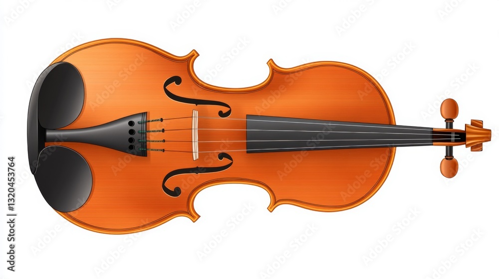 Fototapeta premium Classical violin artwork for musical decor and educational use