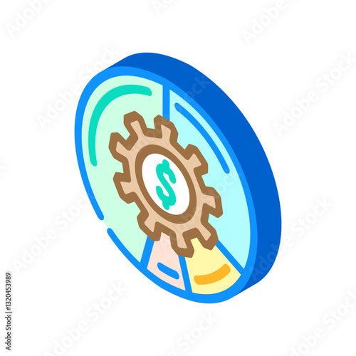adjustments budget planning isometric icon vector illustration