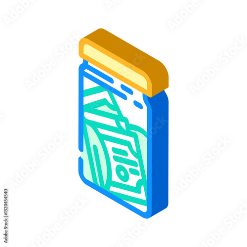 emergency fund budget planning isometric icon vector illustration