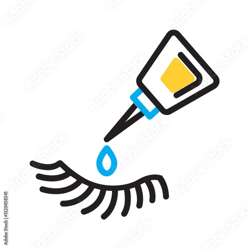Vector multi color icon for adhesives