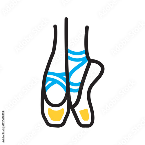 Vector multi color icon for Dancing feet