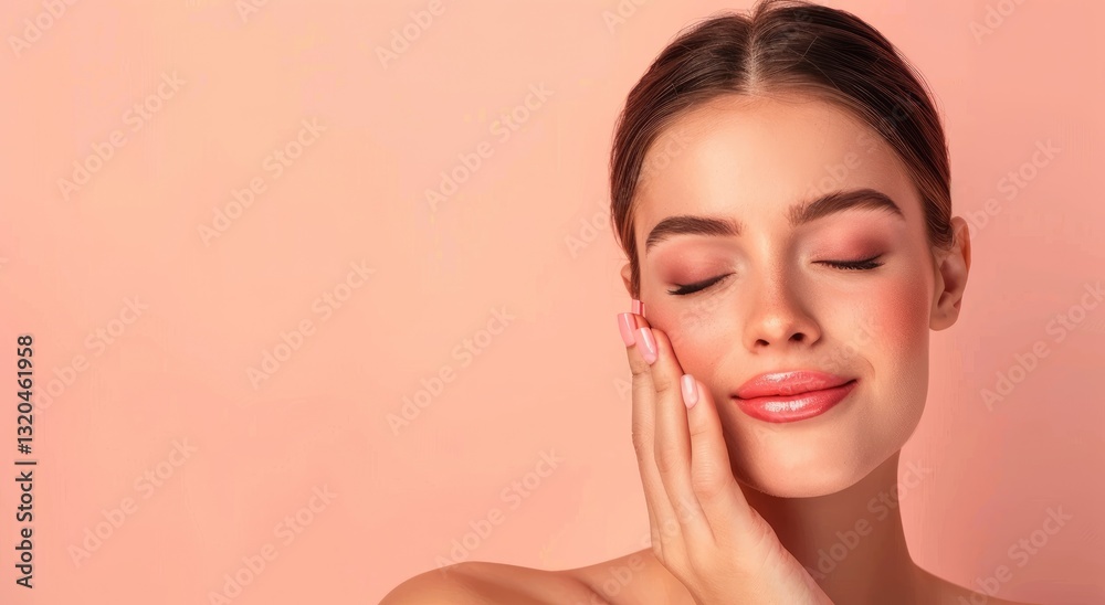 Woman with Captivating Features, Stunning model, Portrait of a girl, cosmetology, beauty, and spa treatments, Confident Young Woman - AI Generated Woman with Captivating Features, Stunning model, Portrait of a girl, cosmetology, beauty, and spa treatments, Confident Young Woman - AI Generated