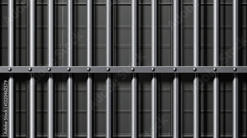 Wallpaper Mural Prison cell bars close-up with metal detailing and industrial vibe for security design Torontodigital.ca