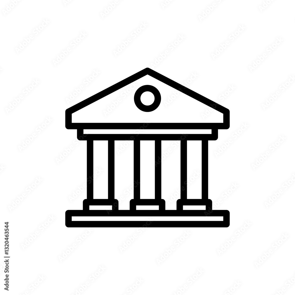 Bank icon vector illustration. Bank sign and symbol, museum, university Bank icon vector illustration. Bank sign and symbol, museum, university