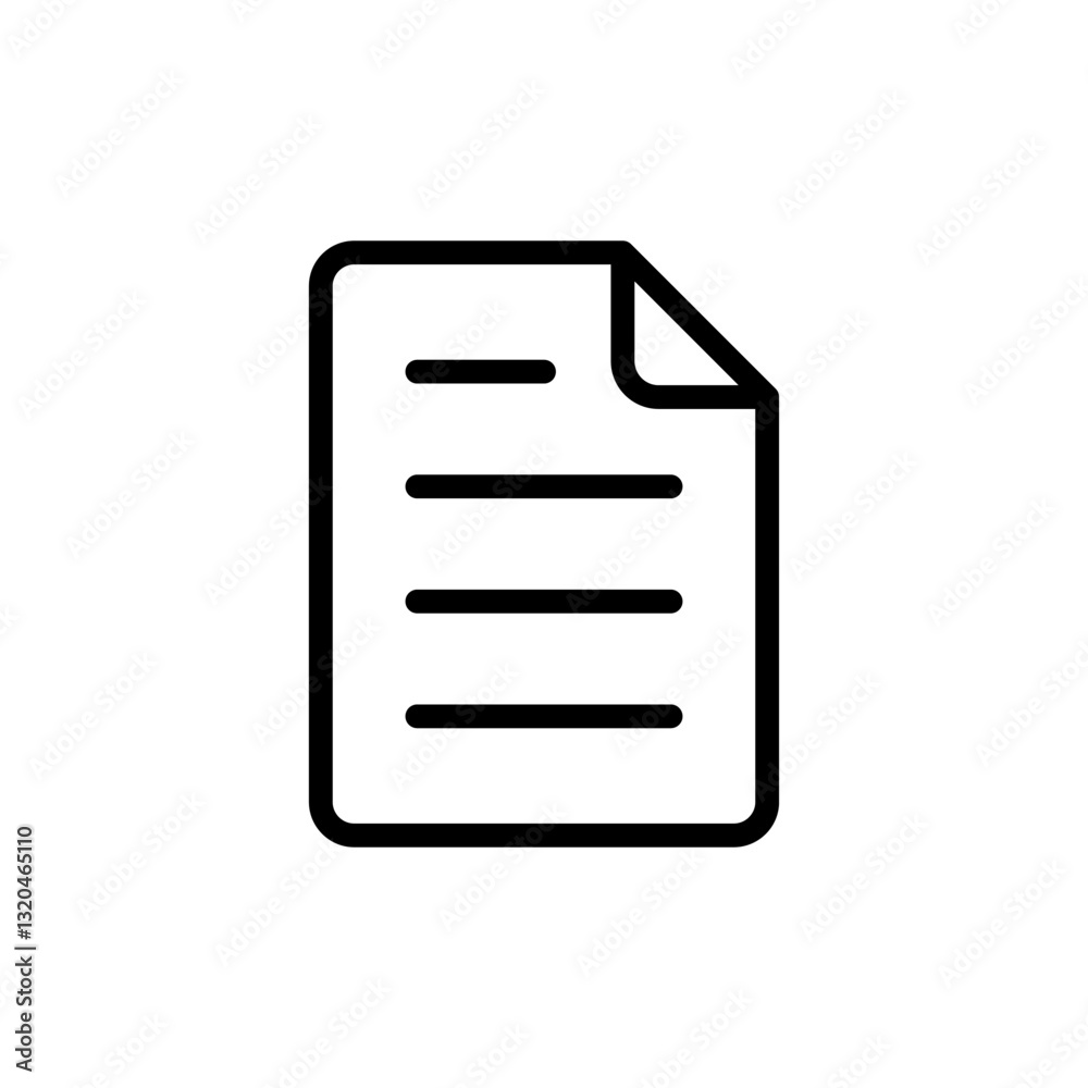 Document icon vector illustration. Paper sign and symbol. File Icon Document icon vector illustration. Paper sign and symbol. File Icon
