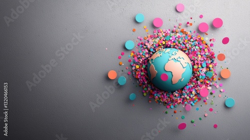 Colorful speech bubbles forming a globe, symbolizing communication and understanding across cultures.