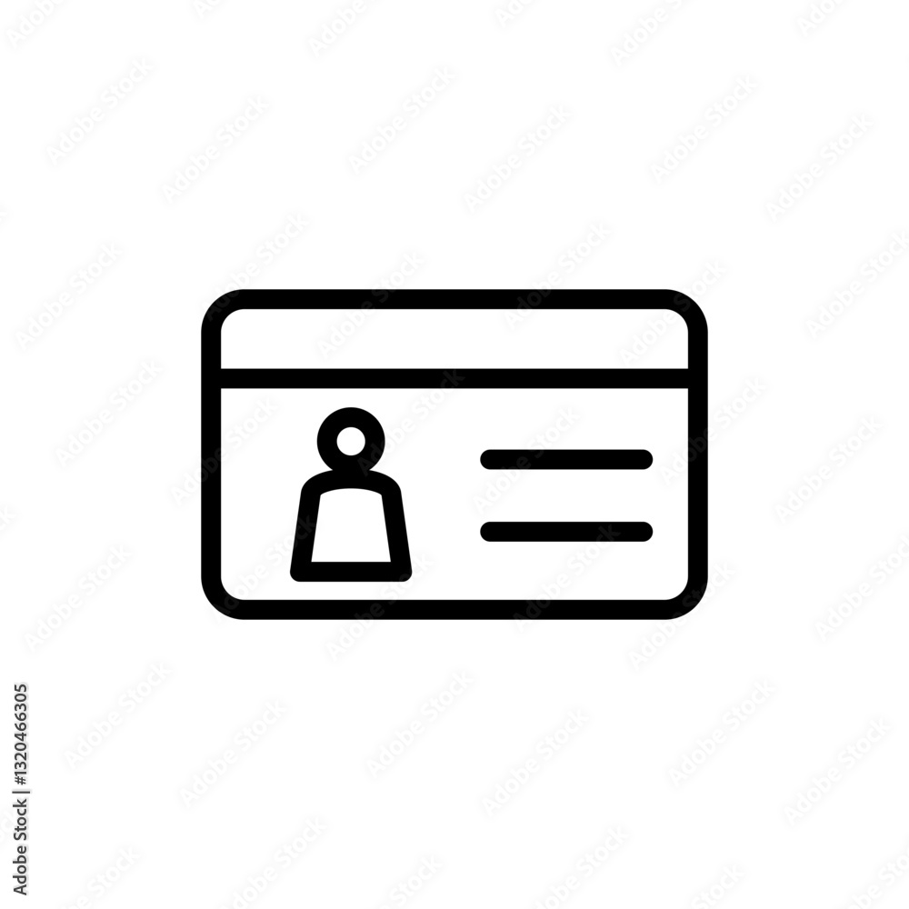 License icon vector illustration. ID card icon. driver license, staff identification card License icon vector illustration. ID card icon. driver license, staff identification card