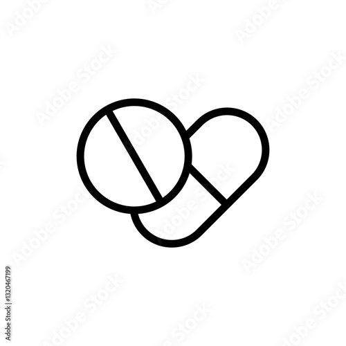 Pills icon vector illustration. capsule icon. Drug sign and symbol