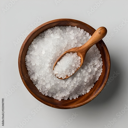 sea salt in a wooden spoon