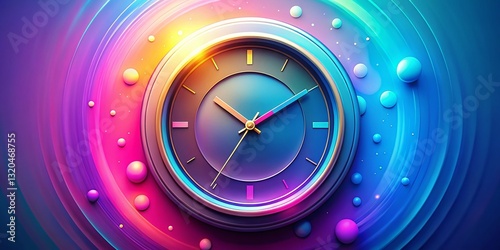Abstract Clock Animation Background: Beautiful Mobile App UI Template