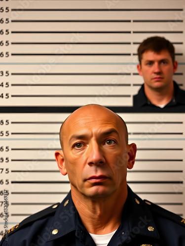 Police lineup or mugshot background