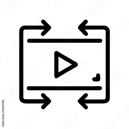 Expand video playback icon