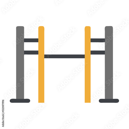 Parallel bars outdoor gym equipment icon
