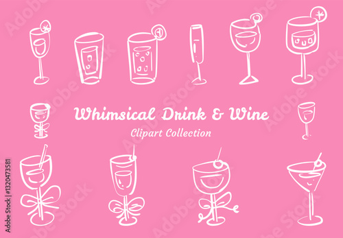 Wine Glass Vector Clipart Sophisticated Dining Style Beverage Graphics Collection Wine Glass Vector Clipart Perfect for Sophisticated Dining Beverage Graphics Collection