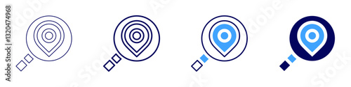 Search compatibility​ icon in 4 different styles. Thin Line, Line, Bold Line, Duotone. Duotone style. Editable stroke
