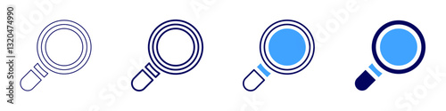 Search comprehensiveness​ icon in 4 different styles. Thin Line, Line, Bold Line, Duotone. Duotone style. Editable stroke