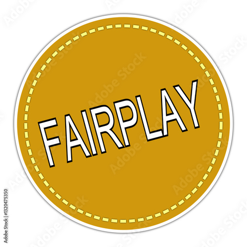 Fairplay sticker on white background - illustration