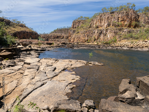 Rock Pool and swimming hole in Katherine River at Natmiluk National Park