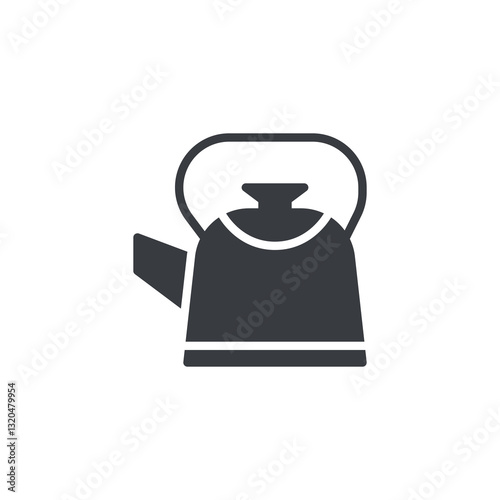 A large kettle with a spout vector icon