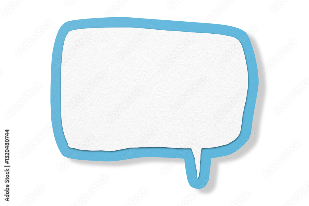 Light blue paper speech bubbles separated on transparent background Light blue paper speech bubbles separated on transparent background