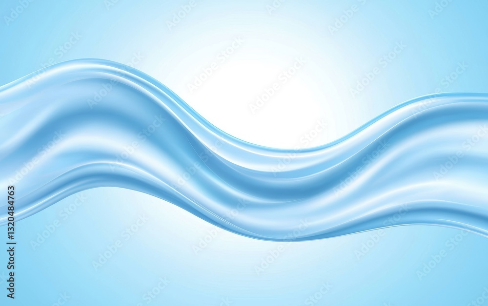 Abstract flowing light blue liquid with smooth, glossy texture, perfect for cosmetic product backgrounds and skincare branding Abstract flowing light blue liquid with smooth, glossy texture, perfect for cosmetic product backgrounds and skincare branding