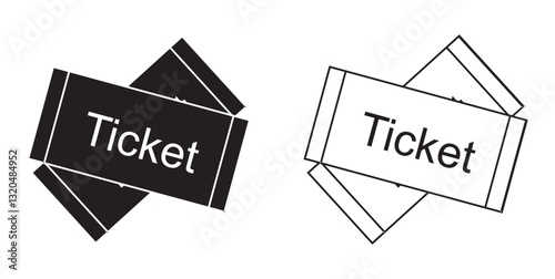 Ticket - vector icon. Ticket for web design. Tickets. Modern design. Vector illustration