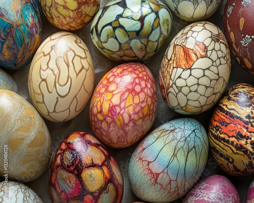 Wallpaper Mural Colorful Decorated Easter Eggs Close Up Torontodigital.ca