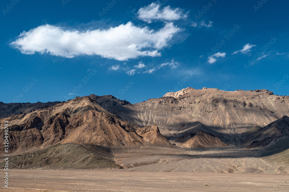 Pamir view of the mountain valley. Highland landscape. Pamir view of the mountain valley. Highland landscape.