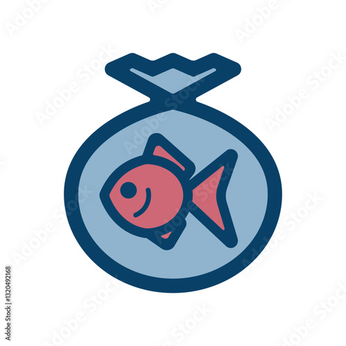 袋に入った金魚のイラスト