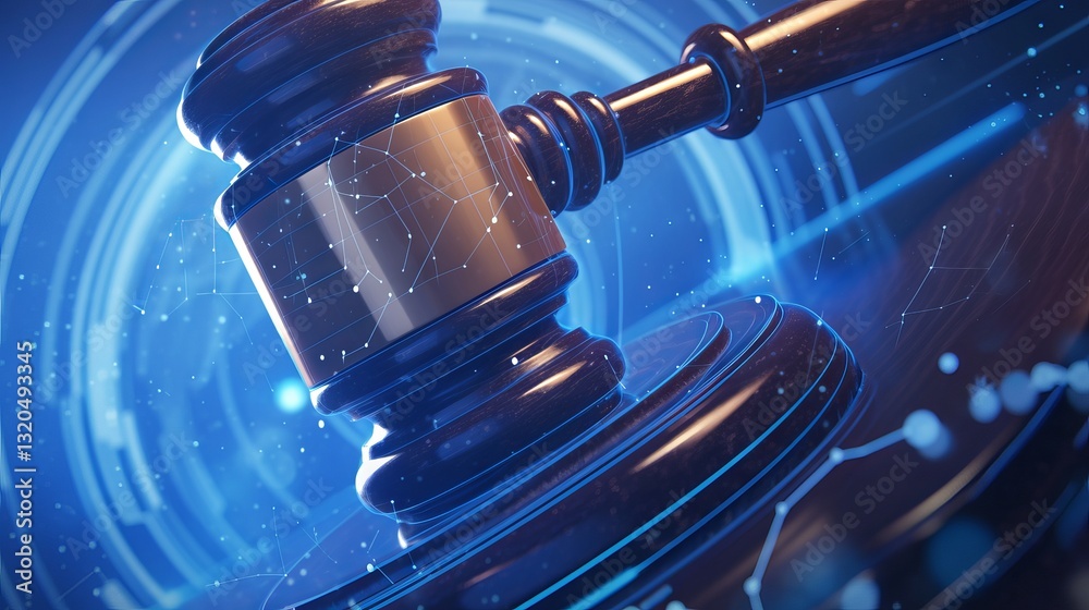 Bankruptcy law concept with legal documents, gavel, and scales of justice representing debt resolution and financial justice
