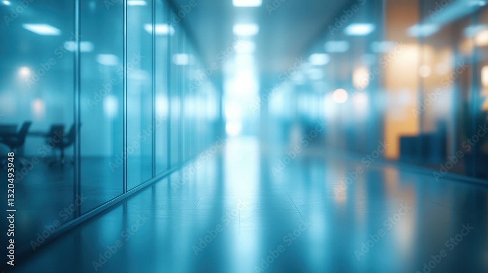 A blurred office space, bathed in an abstract halo of light bokeh, revealing a sense of tranquility and mystery within the sterile confines of modern work. A blurred office space, bathed in an abstract halo of light bokeh, revealing a sense of tranquility and mystery within the sterile confines of modern work.