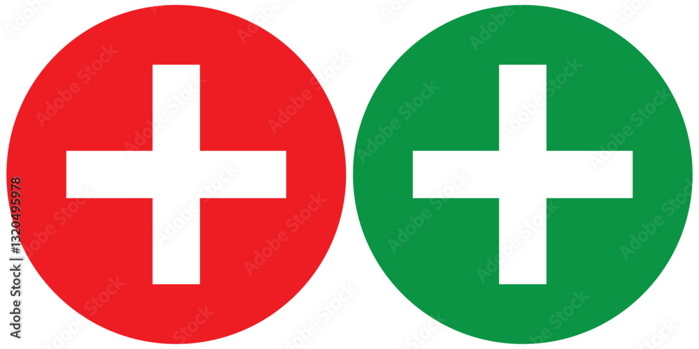 Obraz premium First aid icon, Green, Red, Black First aid symbol vector design plus icon. EPS 10.