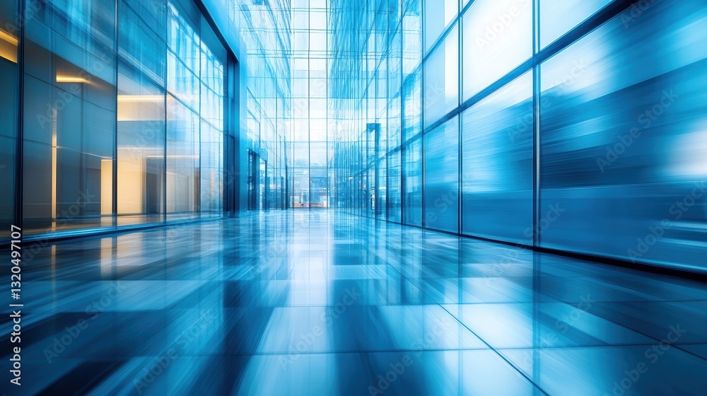 A sleek, blurred glass facade, a modern canvas of blue, framed the entrance to a vibrant corporate office building at a business center. The abstract, windowed design served as a powerful backdrop, A sleek, blurred glass facade, a modern canvas of blue, framed the entrance to a vibrant corporate office building at a business center. The abstract, windowed design served as a powerful backdrop,