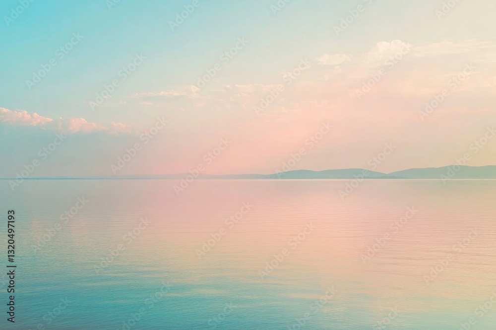 Fototapeta premium Pastel Sunrise over Calm Lake