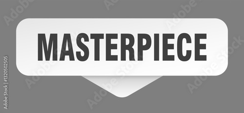 masterpiece sticker. masterpiece sign isolated on gray background