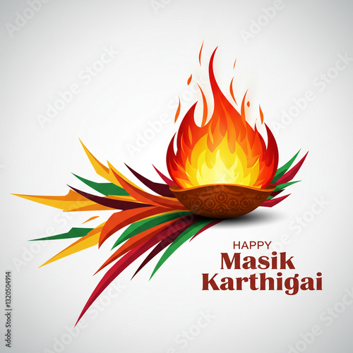 Happy Masik Karthigai Illus...