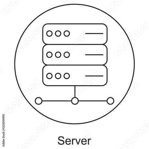 Server icon, Optimized Server Solutions for Seamless Performance, Secure and Scalable Server Infrastructure, vector