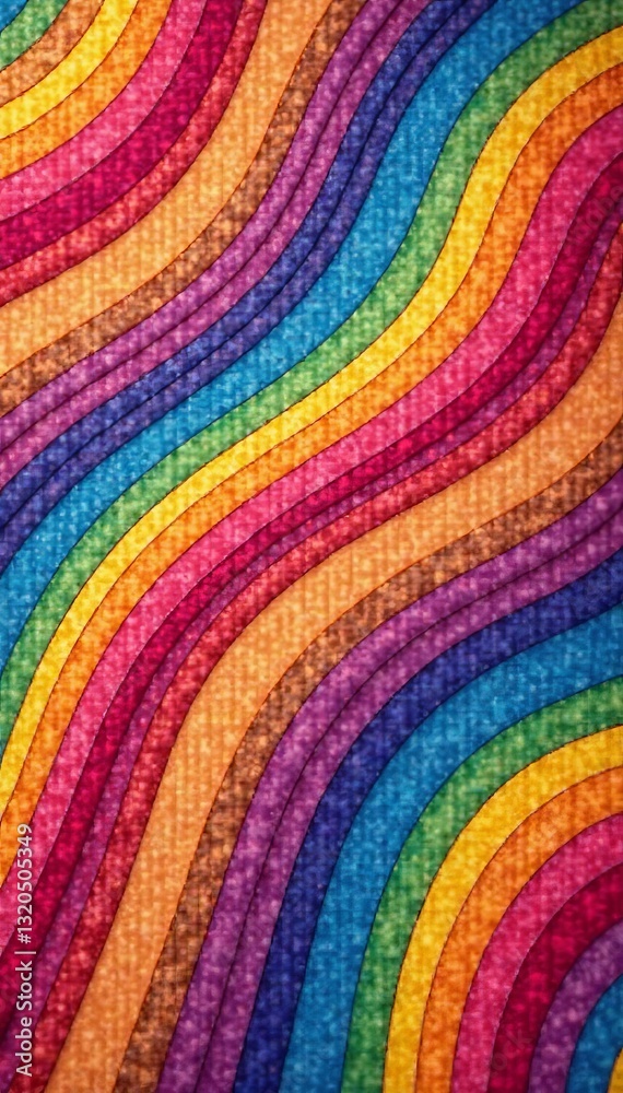 Vibrant rainbow stripes in a seamless pattern, abstract, design, background Vibrant rainbow stripes in a seamless pattern, abstract, design, background
