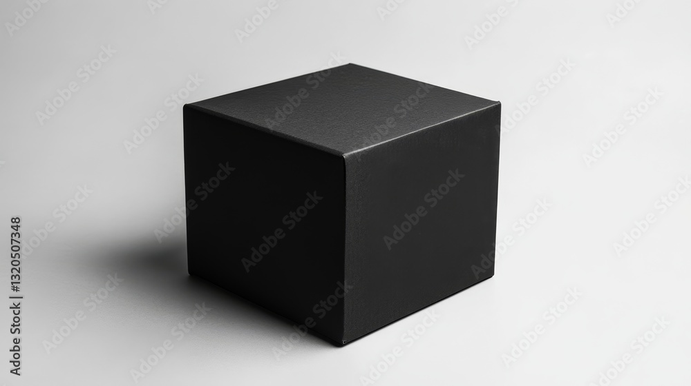 Black cardboard box mockup Black cardboard box mockup