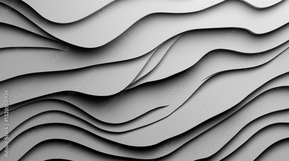 Obraz premium Modern abstract white background with dynamic curves and futuristic business vibes.