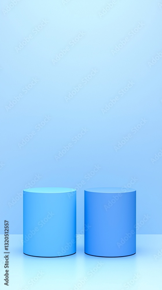 dual-tone 3D podium, sharp contrast colors, geometric division, stylish modern composition, minimalist visual impact, balanced symmetry, sophisticated branding display, depth and structure dual-tone 3D podium, sharp contrast colors, geometric division, stylish modern composition, minimalist visual impact, balanced symmetry, sophisticated branding display, depth and structure