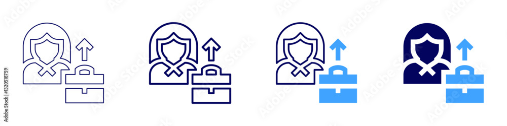 Businesswoman icon in 4 different styles. Thin Line, Line, Bold Line, Duotone. Duotone style. Editable stroke Businesswoman icon in 4 different styles. Thin Line, Line, Bold Line, Duotone. Duotone style. Editable stroke