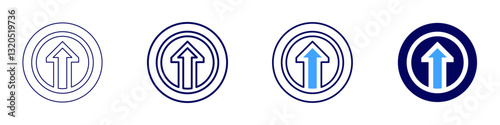 Increase earnings​ icon in 4 different styles. Thin Line, Line, Bold Line, Duotone. Duotone style. Editable stroke