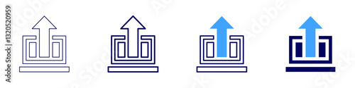 Increase workforce​ icon in 4 different styles. Thin Line, Line, Bold Line, Duotone. Duotone style. Editable stroke