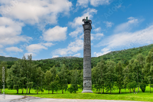 Obraz na płótnie upper valleys. Lom is a municipality in the province of Oppland, Norway. It is part of the traditional region of Gudbrandsdal. w salonie