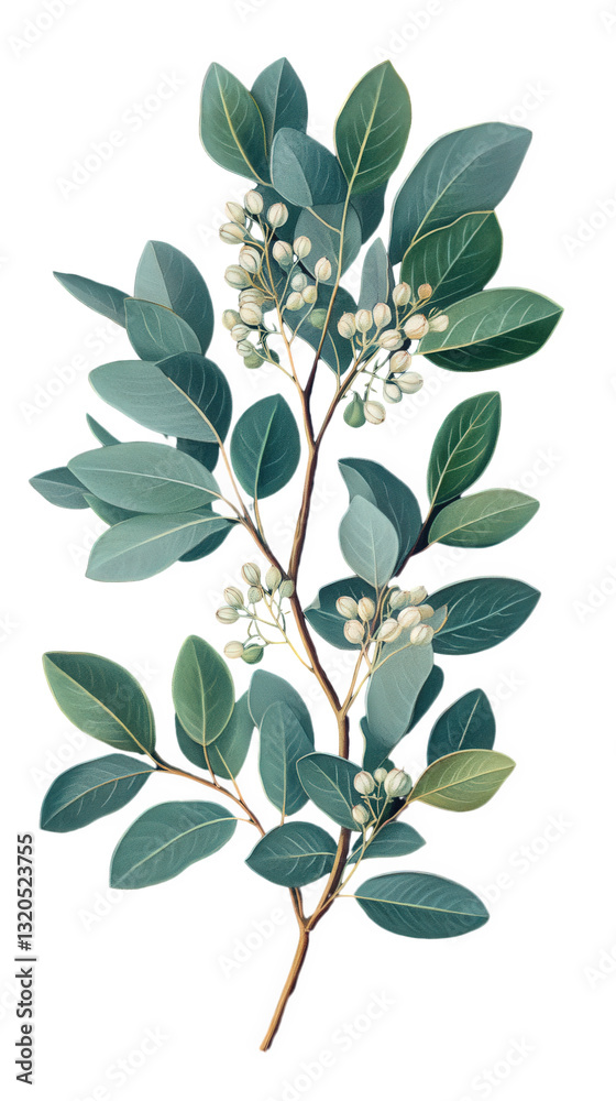 Naklejka premium illustration of eucalyptus isolated on a transparent background