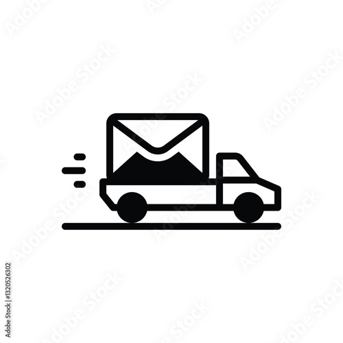 Black solid icon for delivery