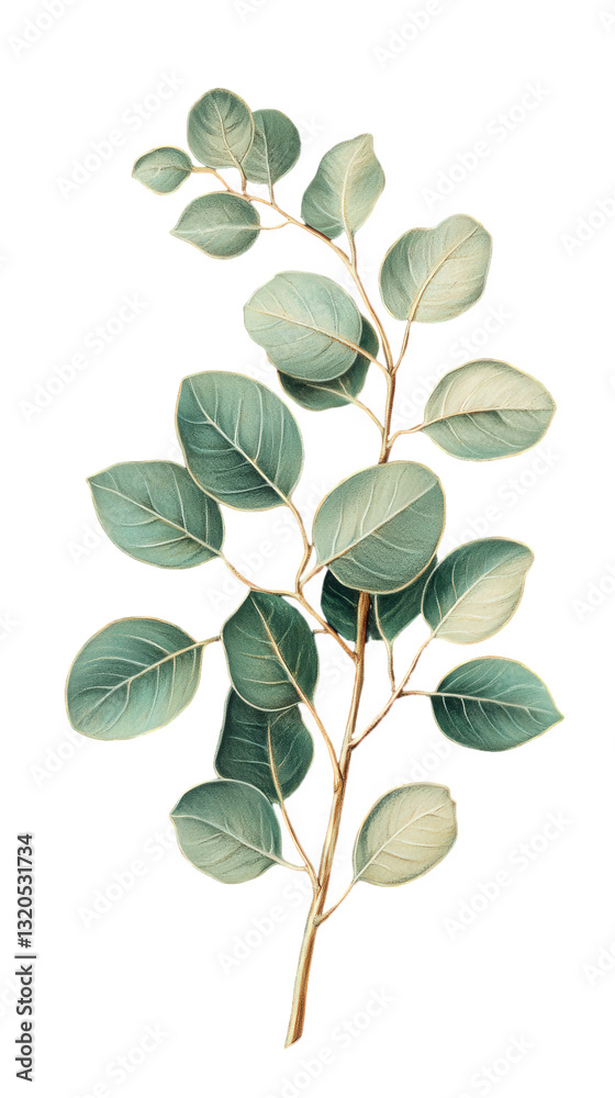 Naklejka premium illustration of eucalyptus isolated on a transparent background